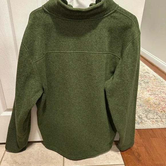 The North Face Men's Olive Zip-Up Sweater - Picture 2 of 2